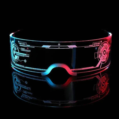 Trendy Unisex 3D Luminous LED Light up Glasses for cosplay Rave Festivals Bars Clubs Parties  Futuristic Light up Eyeglass