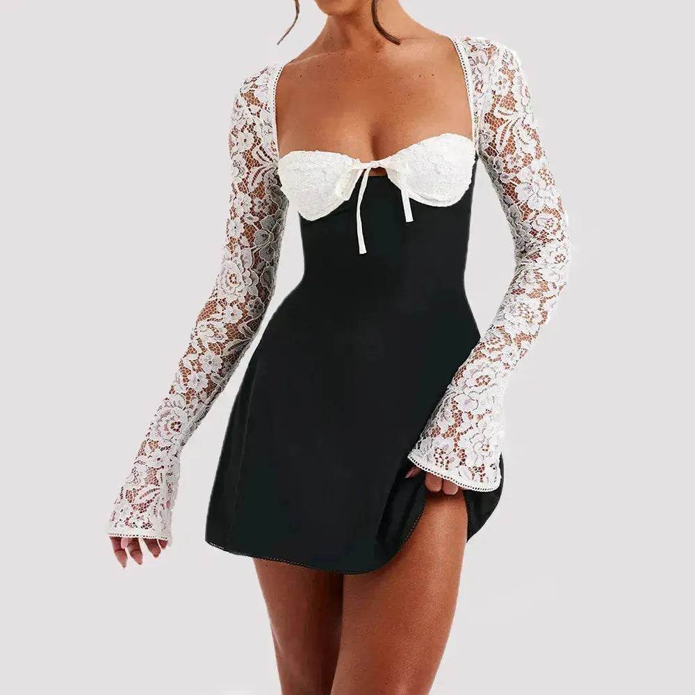 Short  Mini Dress Low Back Mini Dress for Cocktail Evening Party Events.
