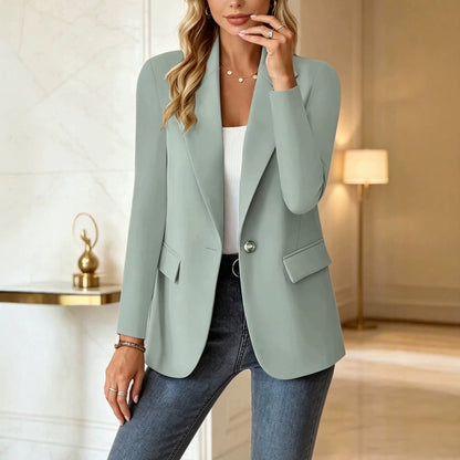 European & American-Style Elegant Cardigan Coat for Women