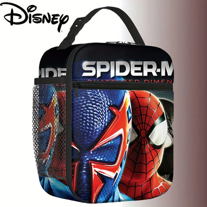 Disney Marvel Spider-Man Insulated Lunch Bag - Portable & Durable Nylon, Perfect For Work, School, Outdoor Camping | Keeps Food Fresh Or Cold