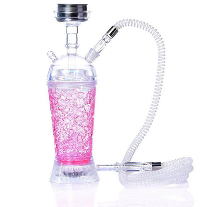 Arabic Hookah With LED Light Portable Car Gel Broken Crystal Cup