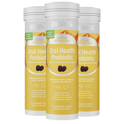 BSYS Coffee Lovers Meet Your New Obsession Oral Probiotic Chews That TASTE LIKE COFFEE  High-quality Supplements For Your Mouth No Gross Aftertaste, Just That Rich, Roasty Vibe. Game Changer