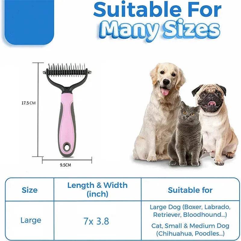 Hair Grooming Brush comb For Pet Dog Cat Deshedding comb