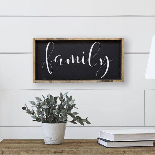Panneau en bois familial