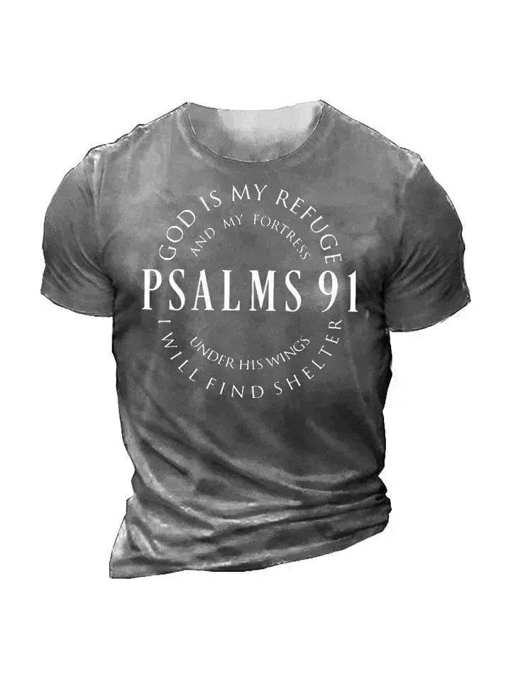 T-shirt Homme Imprimé 3D Lettres Manches Courtes Col Rond Décontracté Tendance