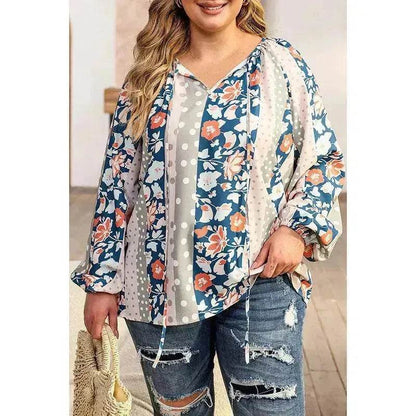 Fashion Loose Printed Long-sleeved Top Women