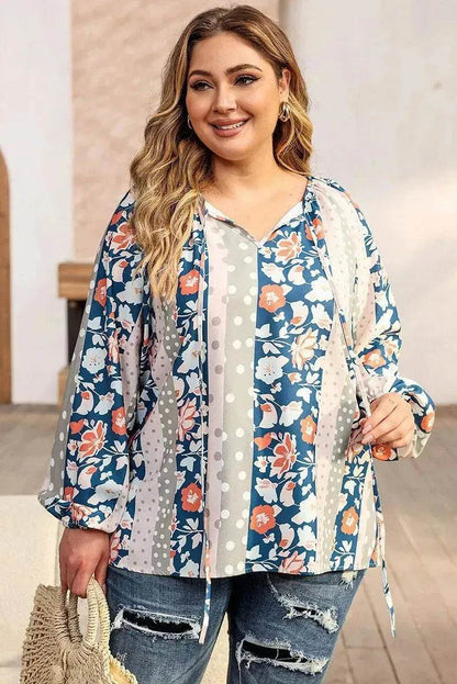 Fashion Loose Printed Long-sleeved Top Women