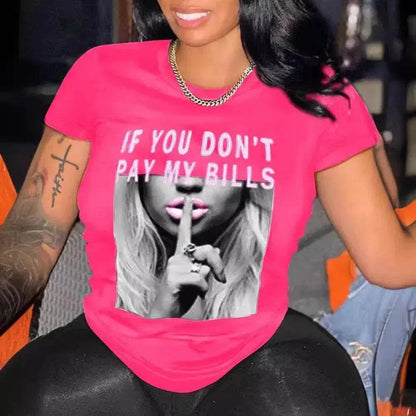 Fashion Women's Wear Printed Short Sleeve