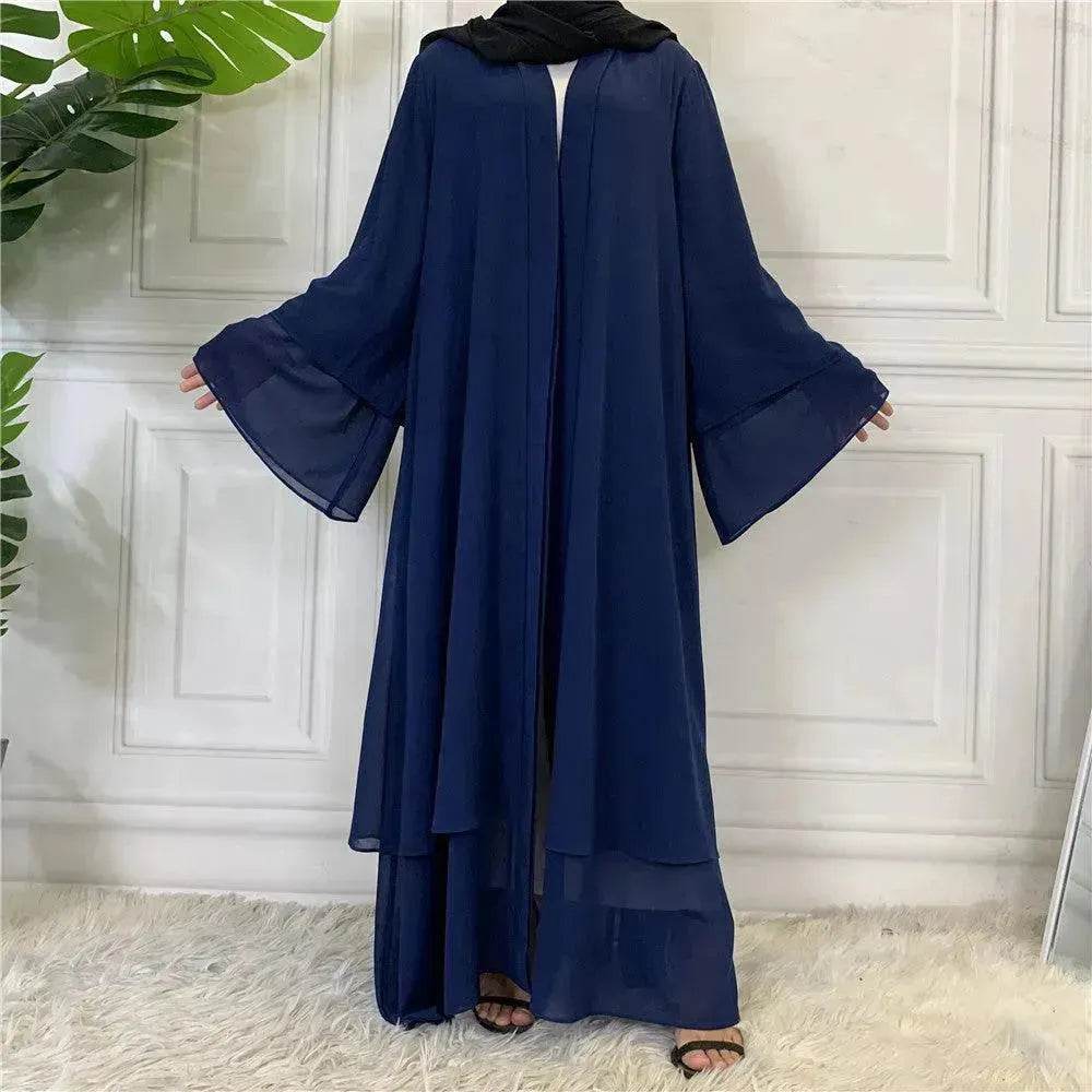 Fashionable Arab  Cardigan Chiffon Robe