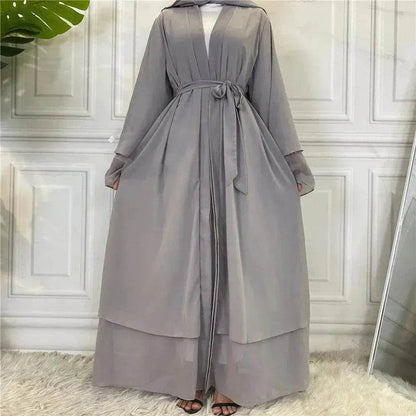 Fashionable Arab  Cardigan Chiffon Robe