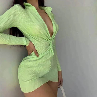 Fashionable Charming New L-neck Twisted Charming Tight-fitting Dress