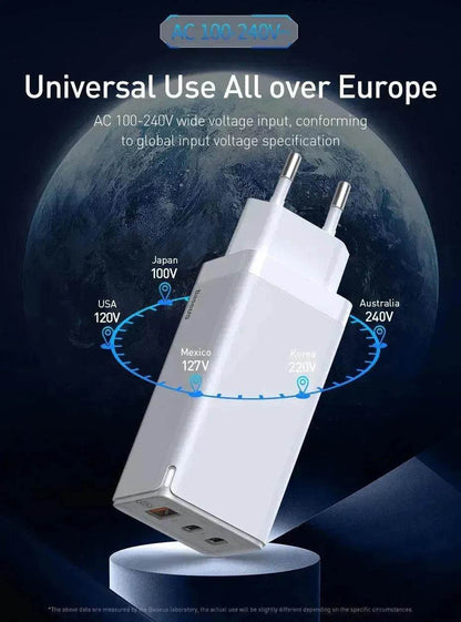 Fast mobile phone charger With USB and Type C port
