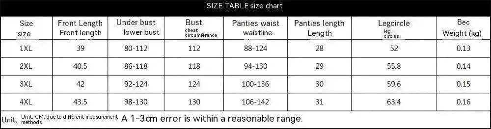 Ensemble de Lingerie Grande Taille en Dentelle pour Femmes – Bodys Sexy Deux Pièces (1XL–4XL)