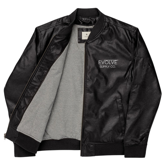 Blouson aviateur en cuir vegan