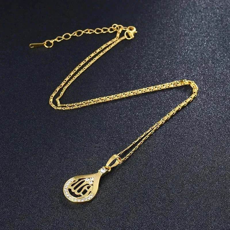 Collier créatif en cuivre en forme de goutte du Moyen-Orient pour femme