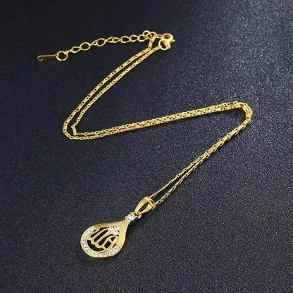 Collier créatif en cuivre en forme de goutte du Moyen-Orient pour femme