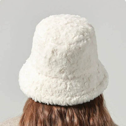 Lambswool Fisherman Sherpa Fleece Hat Winter Warm Fashionable Solid Color Hats For Women