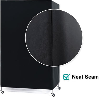 Pets Product Universal Birdcage Cover Blackout & Breathable Birdcage Cover for Pets' Good Night, Large, Black, 35 L X 25 W X 47 in H