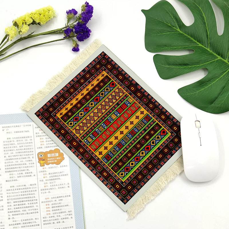 Office mouse pad, Suede fringe mouse pad Hot rubber  Bohemian style