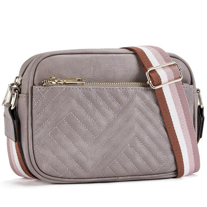 Daily Matching PU Leather Business Commute Zipper Crossbody Bags for women