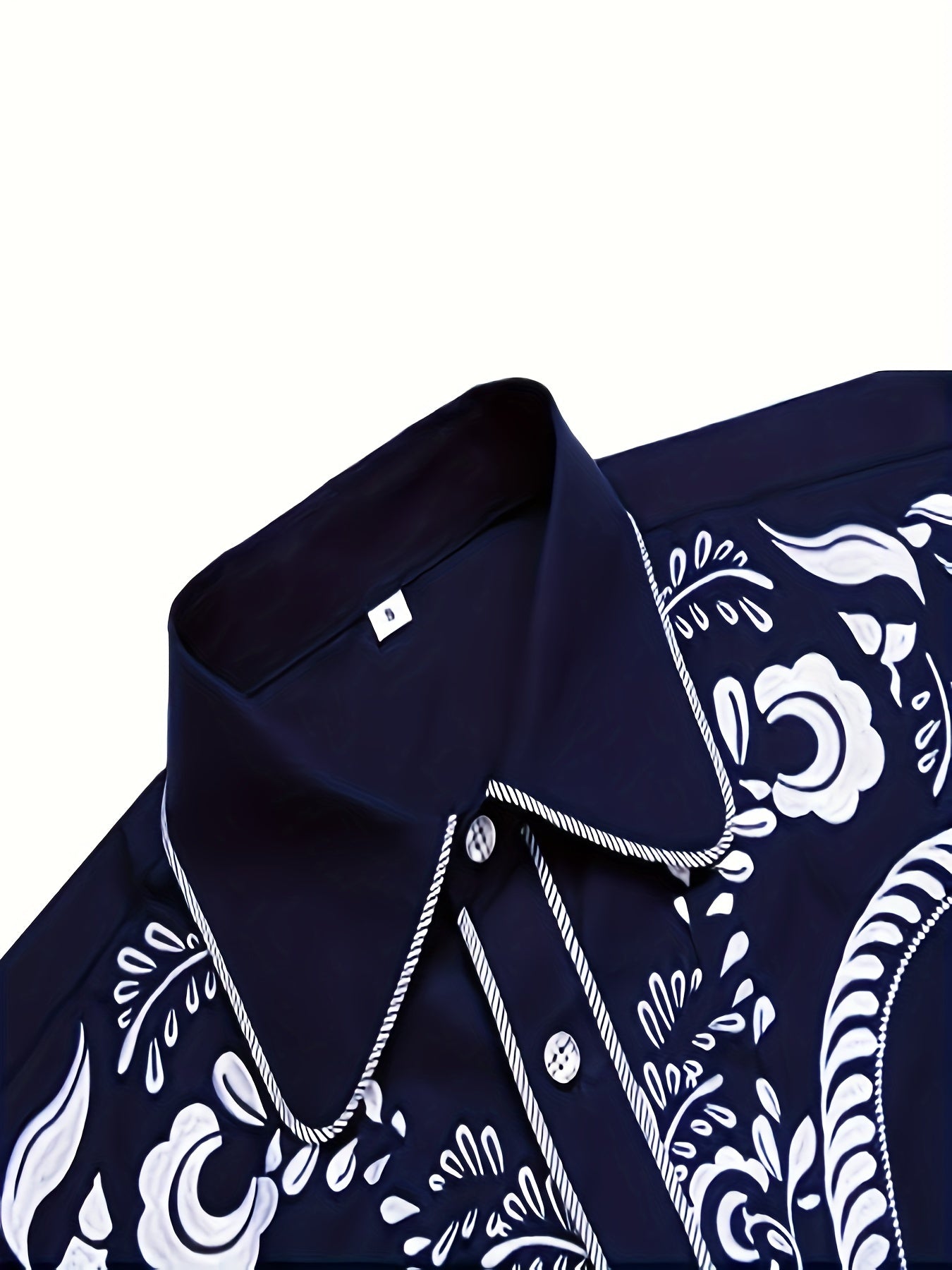 Western Cowboy Chic Long Sleeve Embroidered Shirt - Soft Cotton Blend, Elegant Design, Casual Style for Spring Fall Vacation Resort Wear - Men's Shirt for Outdoor Activities, Travel, and Leisure