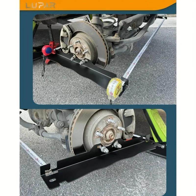 Heavy-duty Four-wheel Alignment Tool Pair, Upgraded Wheel Alignment Plate With Hanging Hole, Black And Silver