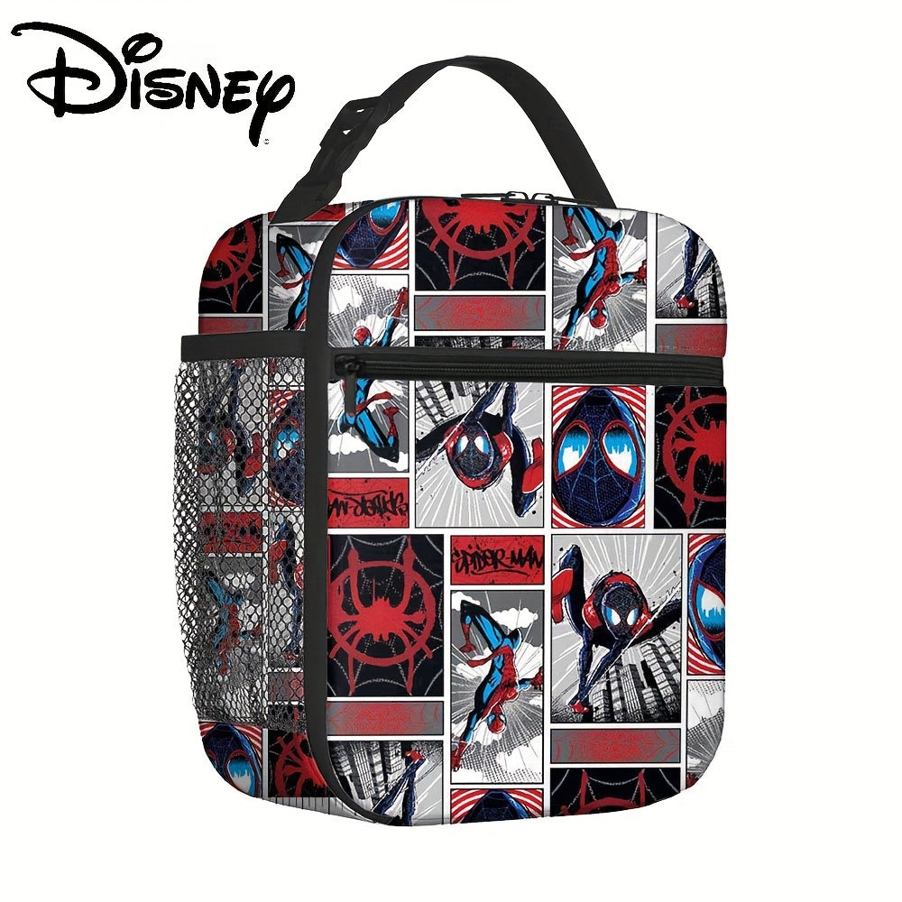 Disney Marvel Spider-Man Insulated Lunch Bag - Lightweight Nylon, Polyester Lined, Perfect For Work, School & Outdoor Camping