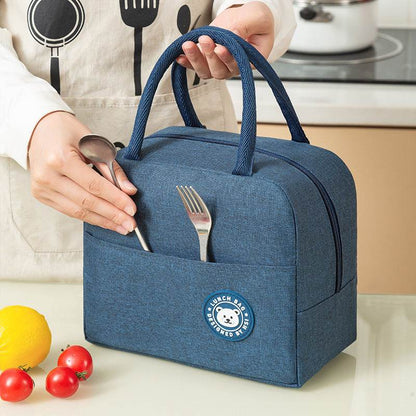 Portable Hand Carry Minimalist Fashion Insulated Work Lunch Bag for Women