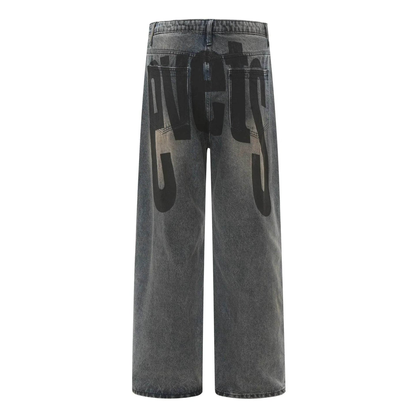 High Street American Washed Distressed Baggy Denim Baggy Jeans Pant Pant unisex