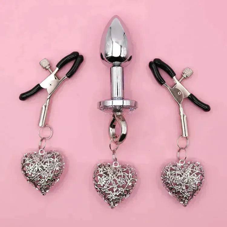 Love Chain Sex Toys Bell For Women Nipple Clamp Anal Plug