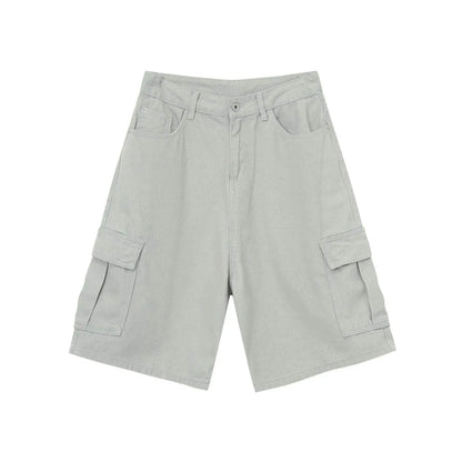 Men's Baggy Dad Shorts Jeans Denim Summer New Straight Wide-leg Workwear Denim Shorts  for Men Loose Leisure All-matching Shorts