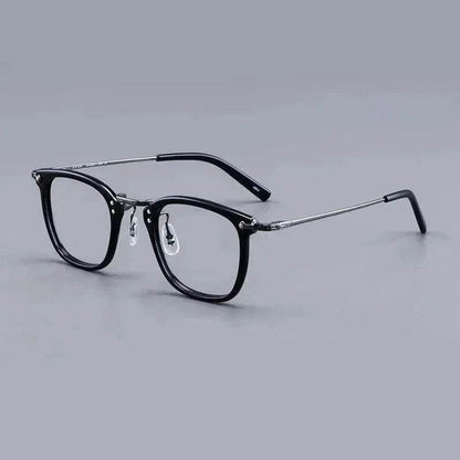 Pure Titanium Vintage Rectangle Crystal Transparent Myopia Glasses Reading  Unisex Spectacle Frame Designer Eyeglasses GMS806 Eyewear
