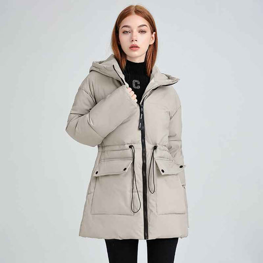 Women's Versatile Hooded Cotton-Padded Jacket