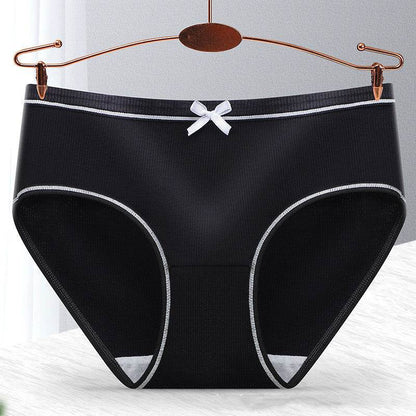 Women's Fashion Casual Threaded Mid-rise Shorts underpant 8pcs