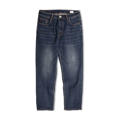 Denim Cotton Men's Vintage Denim Washed Straight Jeans pant