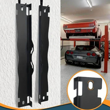 Heavy-duty Four-wheel Alignment Tool Pair, Upgraded Wheel Alignment Plate With Hanging Hole, Black And Silver