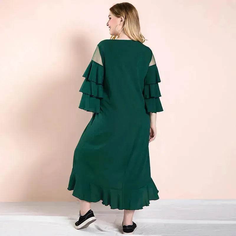 Robe d'été et de printemps pour femme, grande taille, robe mi-longue pour maman, best-seller au Moyen-Orient