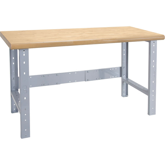 Établi modulaire robuste, plateau et pieds seulement, capacité de 2 500 lb, 60" L x 24" P