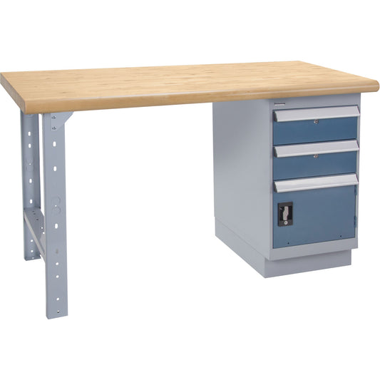 Heavy-Duty Workbench, Door w/ Drawer Combination, 1500 lbs. Cap., 60" W x 36" D, 34" H