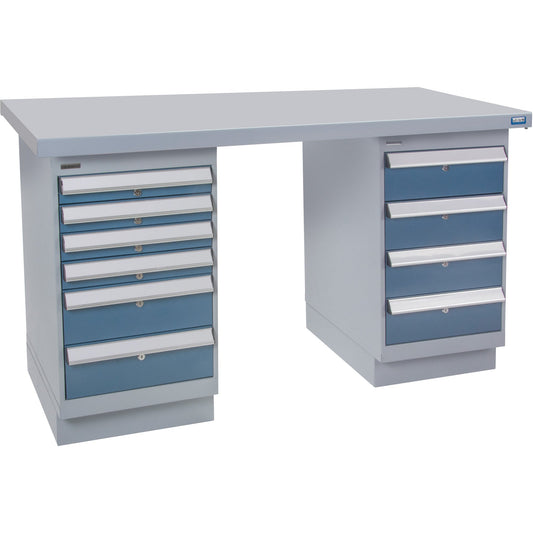Établi préconçu, 60" L x 36" P x 34" H, capacité de 2 500 lb.