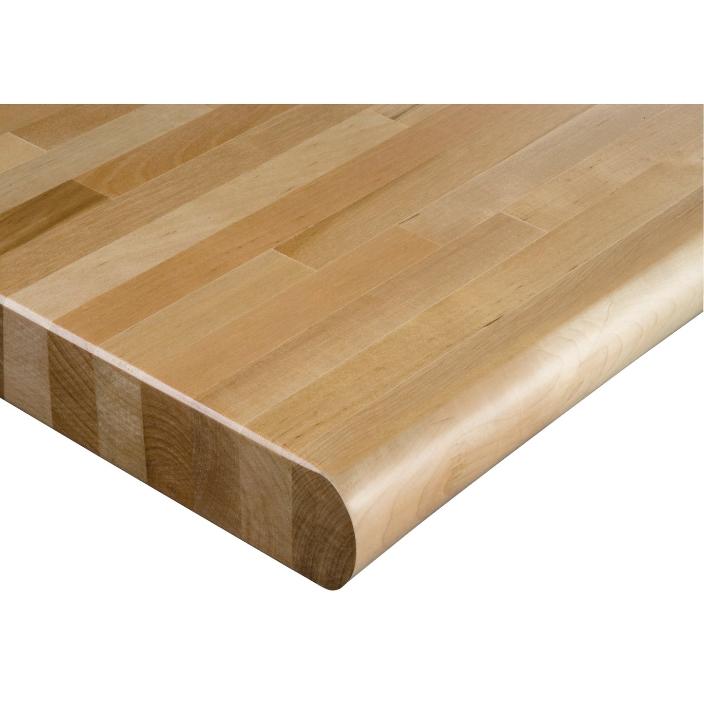 Laminated Hardwood Workbench Top, 96" W x 36" D, Bullnose Edge, 1-3/4" Thick