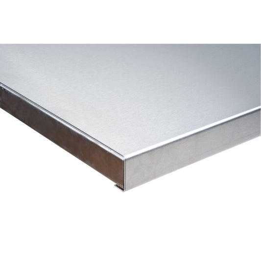304 Stainless Steel Wood-Filled Workbench Tops, 30" D x 60" W, 1-3/4" Thick