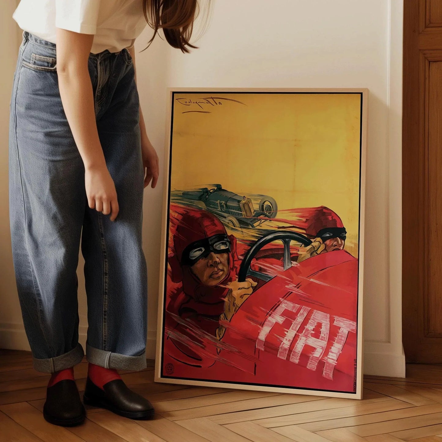 Fiat Racing Poster (1923): Vintage Italian Motorsport Art Print
