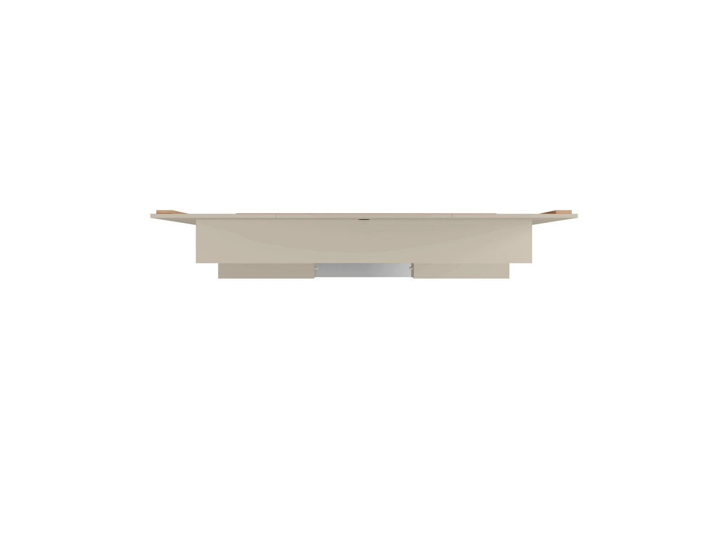 Meuble TV mural flottant moderne Augusta – Beige/Crème Brillant