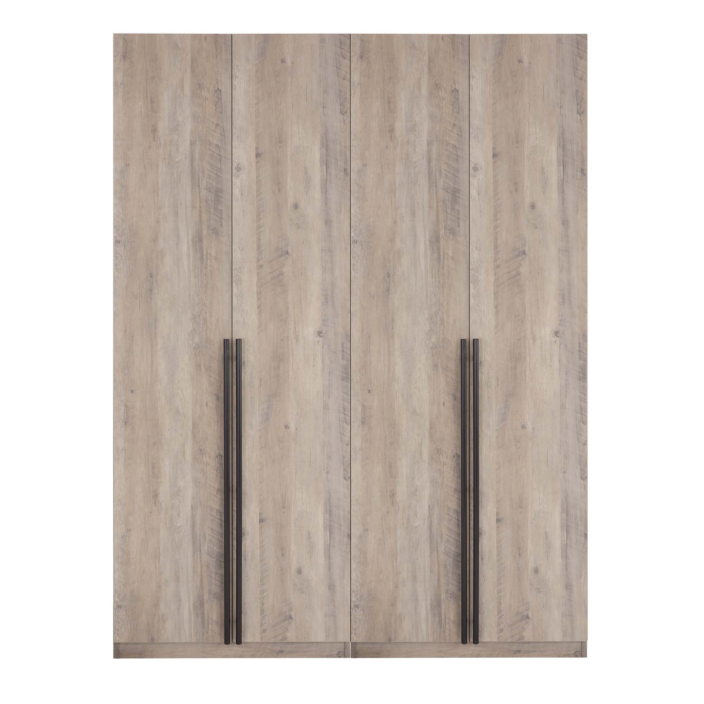 Genoa Modern 2-Piece Freestanding Wardrobe - Rustic Grey