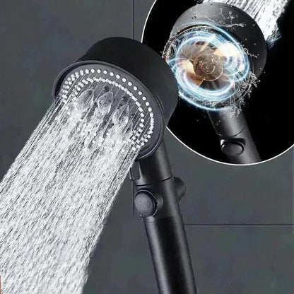 Five-color Wind Turbine Shower Head 56 Speed Water Silicone Shower Head
