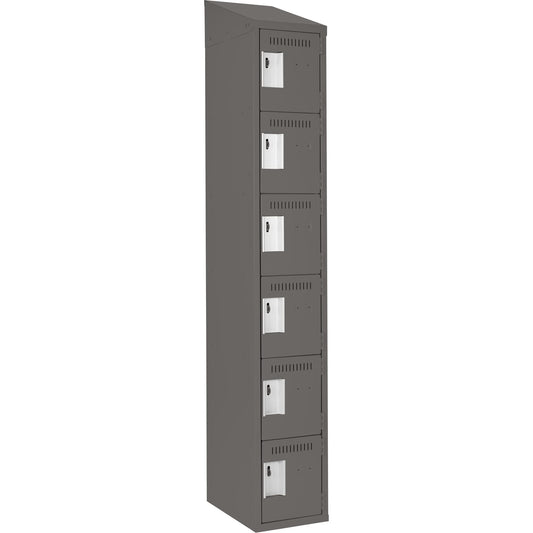 Clean-Line Lockerette, 6 -tier, 15" x 72" x 12", Steel