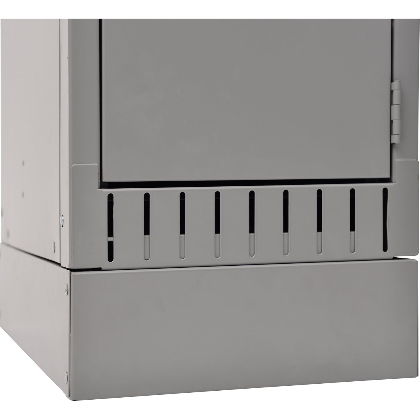 Raised Base, 1 Banks, 4" H x 12" W x 18" D, Grey, Steel