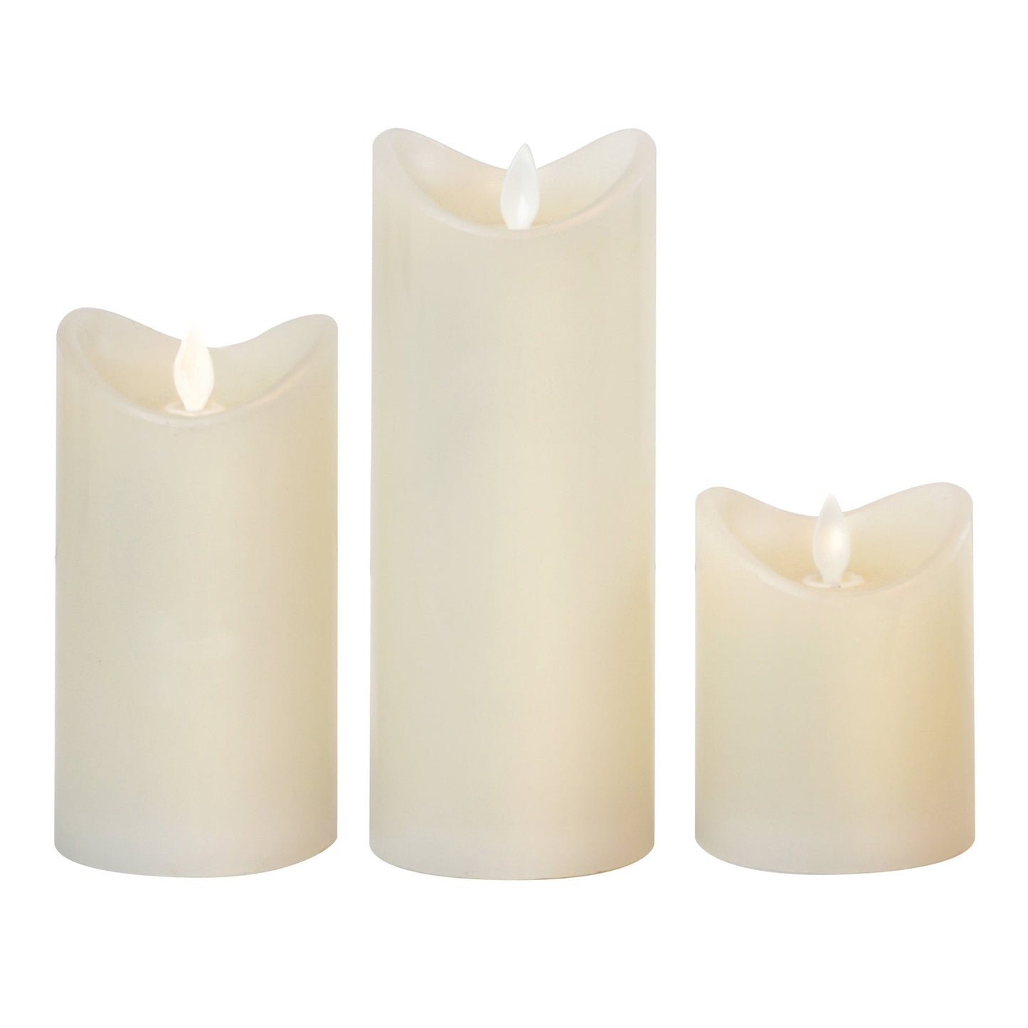 Flameless 3D Wick Candles – Set of 3