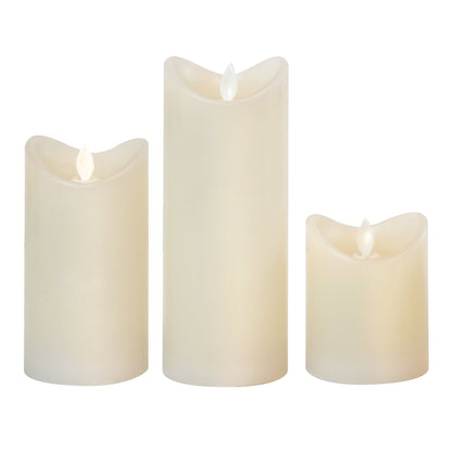 Flameless 3D Wick Candles – Set of 3